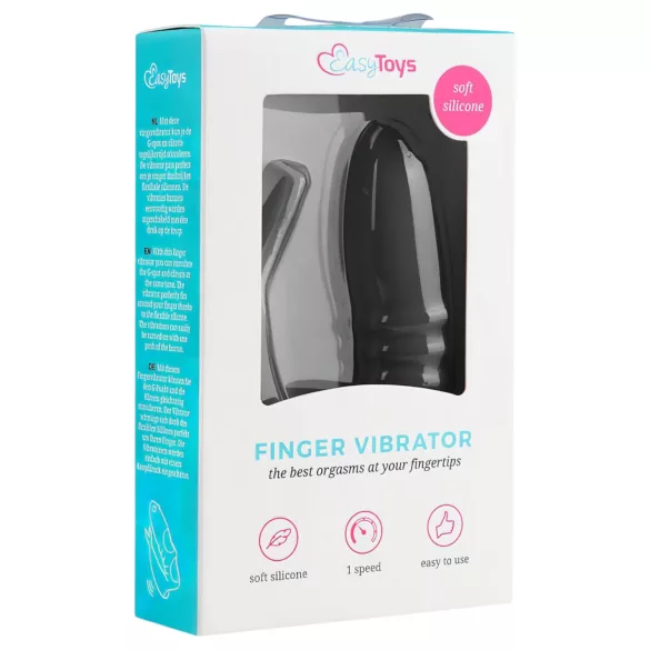 Easytoys - prstový vibrátor 2v1 - černý