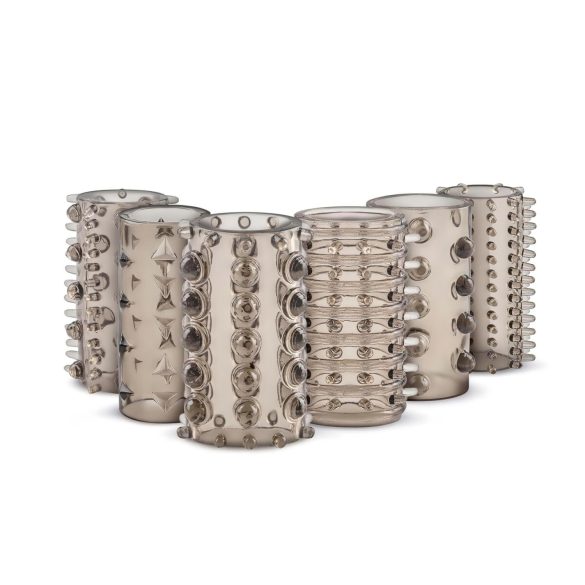 Easytoys - návlek na penis - sada návleků - šedá, 6 ks