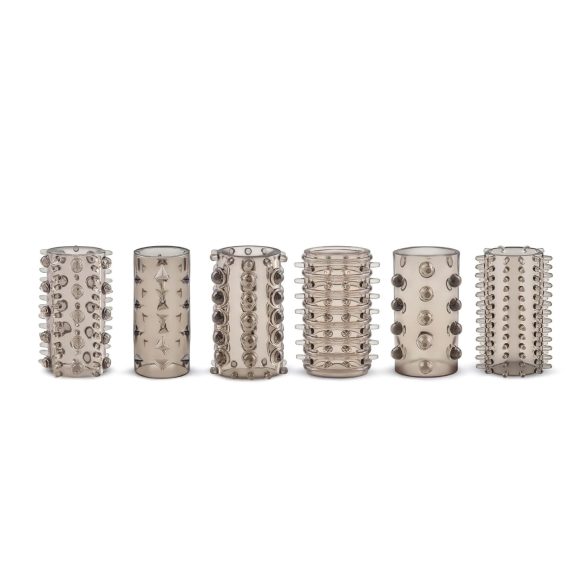 Easytoys - návlek na penis - sada návleků - šedá, 6 ks