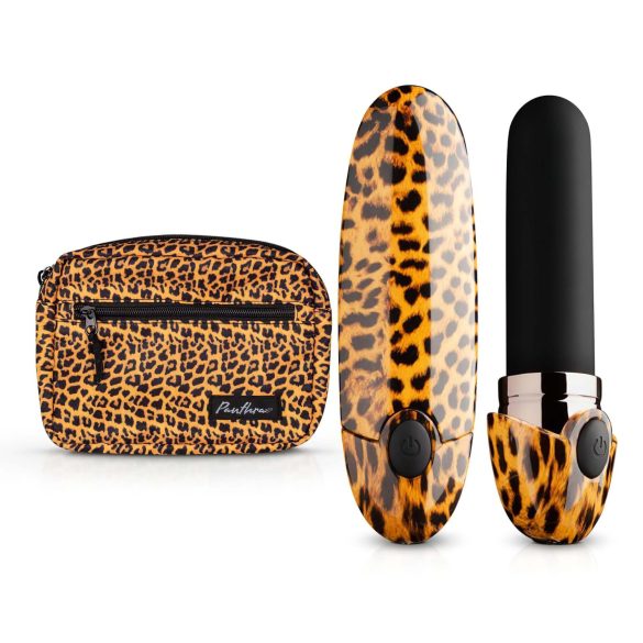 Panthra Asha - dobíjecí rtěnkový vibrátor (leopard-černá)