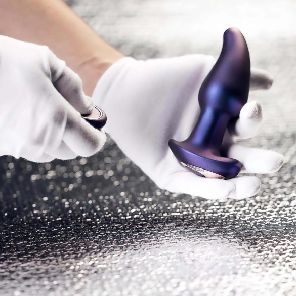 Hueman Asteroid - anální vibrátor s rotujícími perlami - fialový