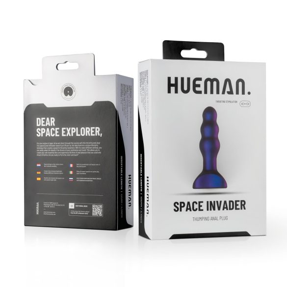 Hueman Space Inveder - anální vibrátor - dobíjecí, vodotěsný - fialový
