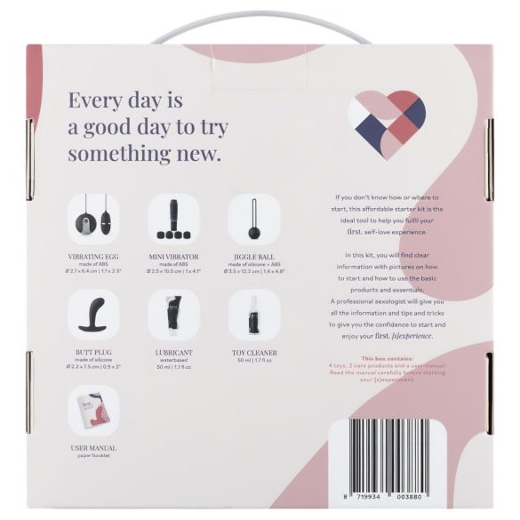 First. Startovací sada pro sebe-lásku s vibrátorem (6 dílů)