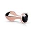 Rosy Gold Anální Kolík - černý kámen (rosegold)