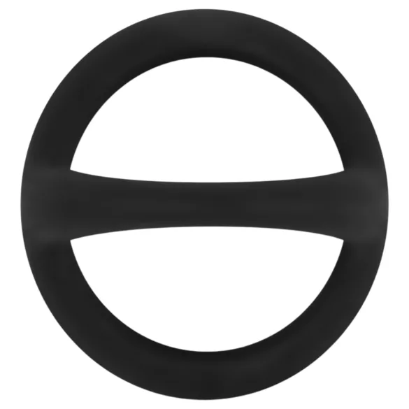 Easytoys Desire Ring - erekční kroužek na penis a varlata - pružný - černý