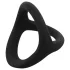 Easytoys Desire Ring - erekční kroužek na penis a varlata - pružný - černý