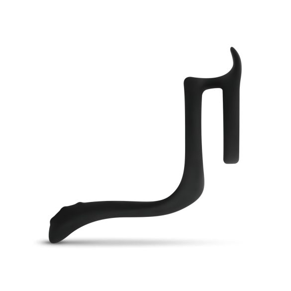 Easytoys - erekční kroužek na penis a varlata - pružný - černý