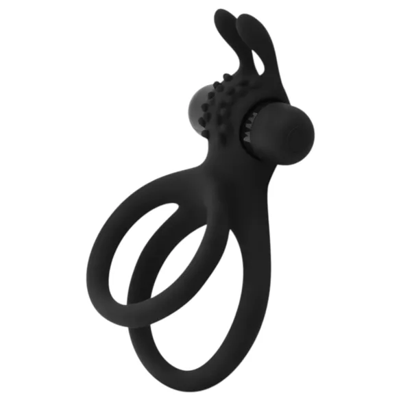 Easytoys - vibrační kroužek na penis a varlata - černý