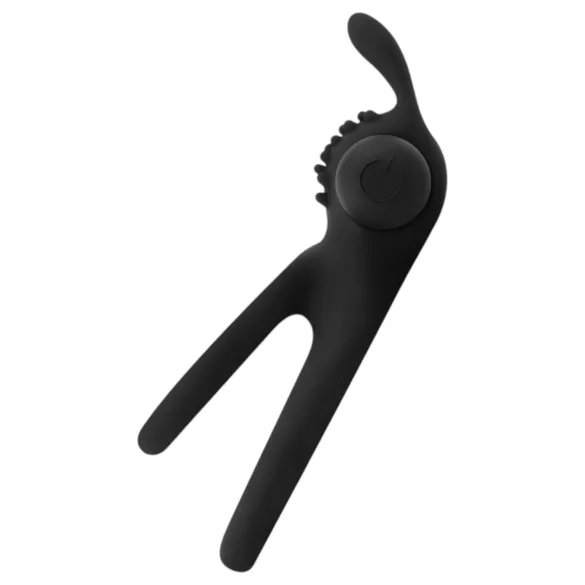 Easytoys - vibrační kroužek na penis a varlata - černý