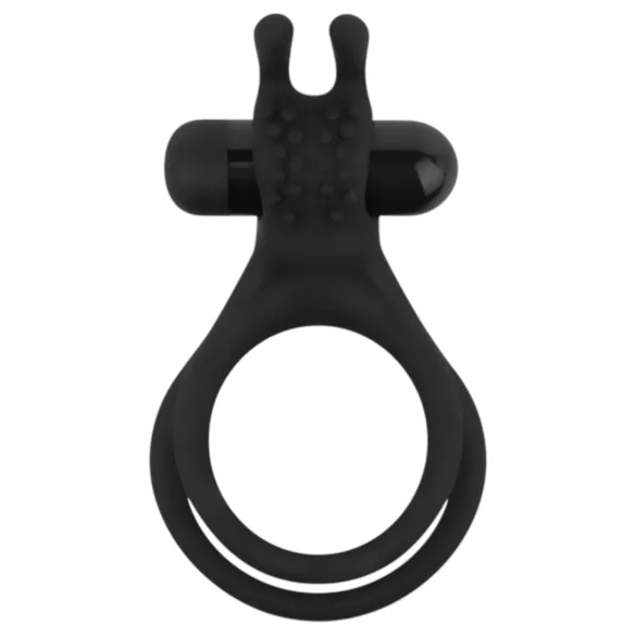 Easytoys - vibrační kroužek na penis a varlata - černý