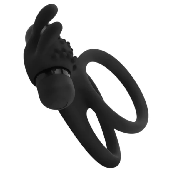 Easytoys - vibrační kroužek na penis a varlata - černý
