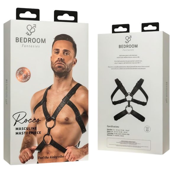 Bedroom Fantasies Rocco - erotické body - černé - S-XL