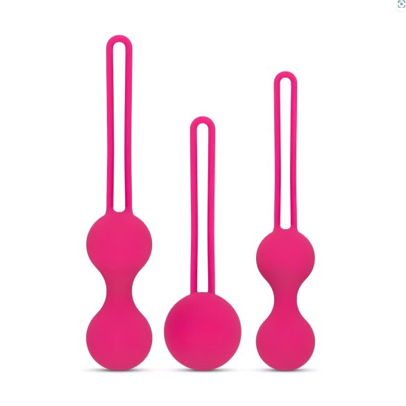 Easytoys LoveBalls - sada venušiných kuliček - 3 ks (růžová)