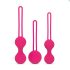 Easytoys LoveBalls - sada venušiných kuliček - 3 ks (růžová)