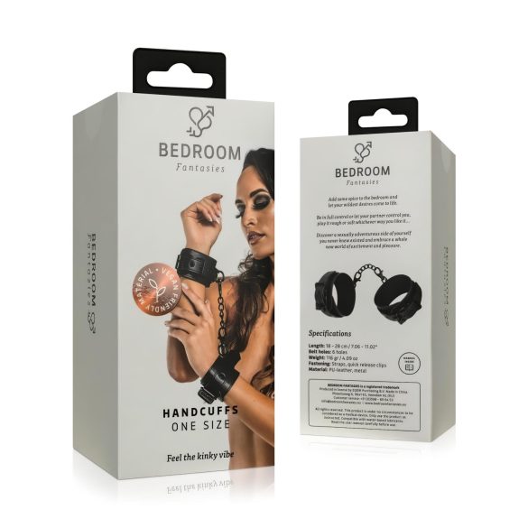 Bedroom Fantasies - pouta na zápěstí s řetězem - černé
