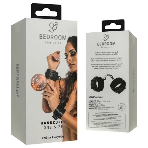 Bedroom Fantasies - pouta na zápěstí s řetězem - černé
