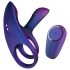 Hueman Infinity Ignite - vibrační erekční kroužek na penis a varlata (fialový)