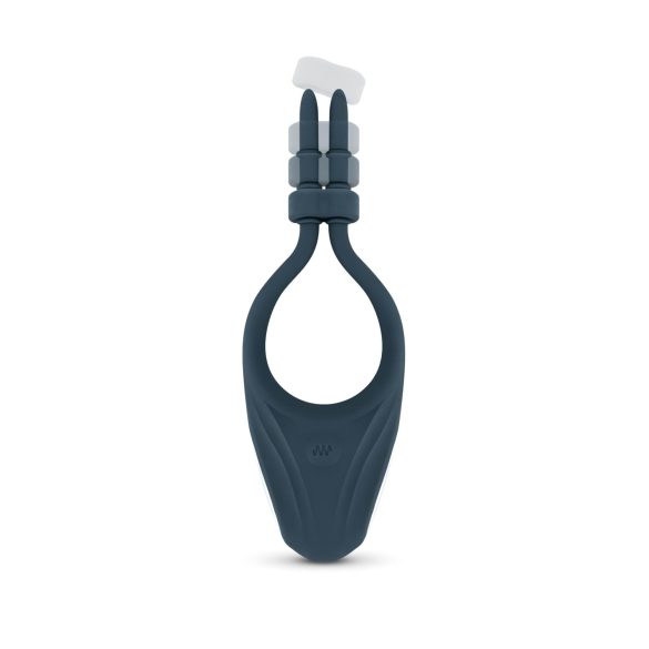 Boners - vibrační nastavitelný erekční kroužek - modrý