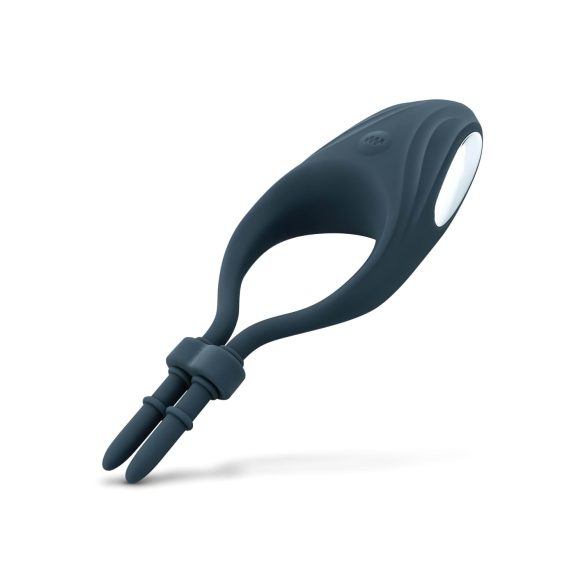 Boners - vibrační nastavitelný erekční kroužek - modrý