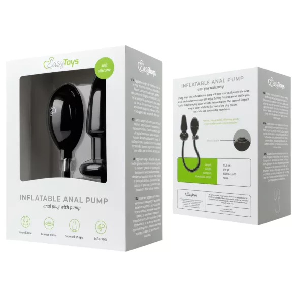 EasyToys - nafukovací anální kolík - černý