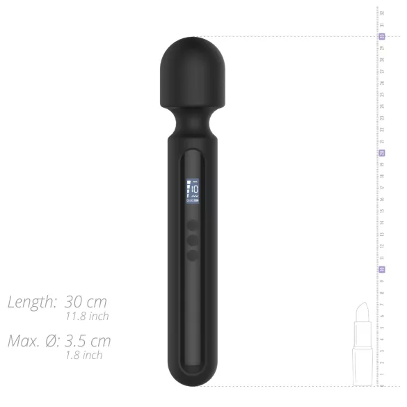 BLAQ - vibrátor s digitální masáží - velký - černý