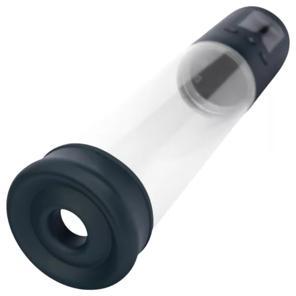 Boners - automatická vakuová pumpa na penis - LCD displej - průhledná/černá