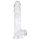 EasyToys - dildo s varlaty - 13,5 cm (průhledný)