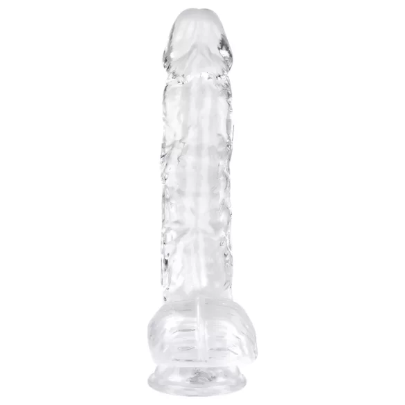 EasyToys - dildo s varlaty - 13,5 cm - transparentní