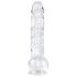 EasyToys - dildo s varlaty - 13,5 cm (průhledný)