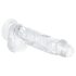 EasyToys - dildo s varlaty - 13,5 cm (průhledný)