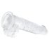 EasyToys - dildo s varlaty - 13,5 cm (průhledný)