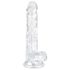 EasyToys - dildó s varlaty - 17 cm (průhledný)