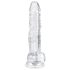 EasyToys - dildó s varlaty - 17 cm (průhledný)