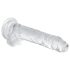 EasyToys - dildó s varlaty - 17 cm (průhledný)