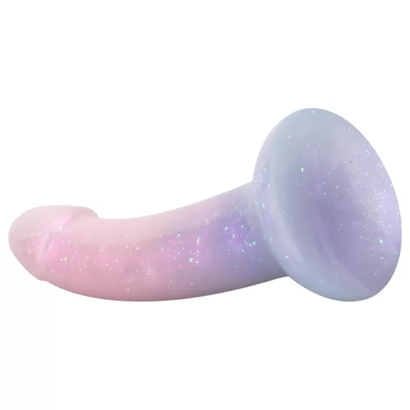 EasyToys Mermaid - třpytivý dildo - 15 cm (růžové)