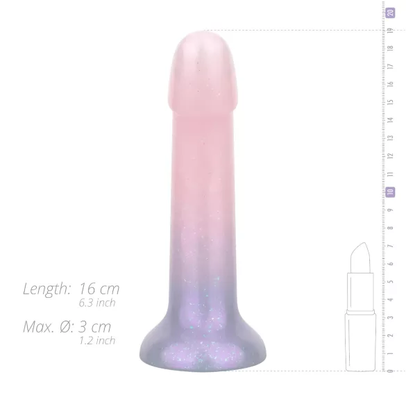 EasyToys Mermaid - třpytivý dildo - 15 cm (růžové)