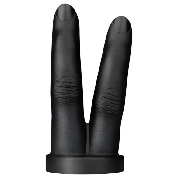 BUTTR Victory - dvojitý anální prstový dildo (černý)