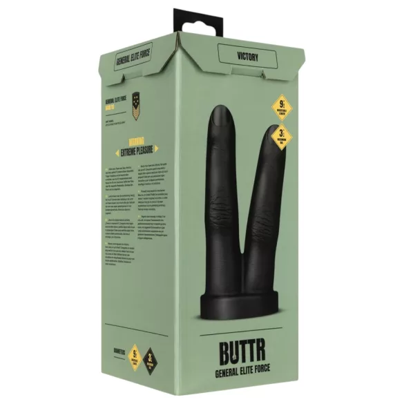 BUTTR - anální dildo dvojité prsty - černé