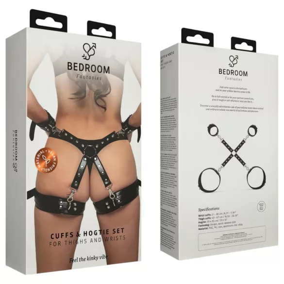Bedroom Fantasies - pouta na zápěstí a stehna - černá