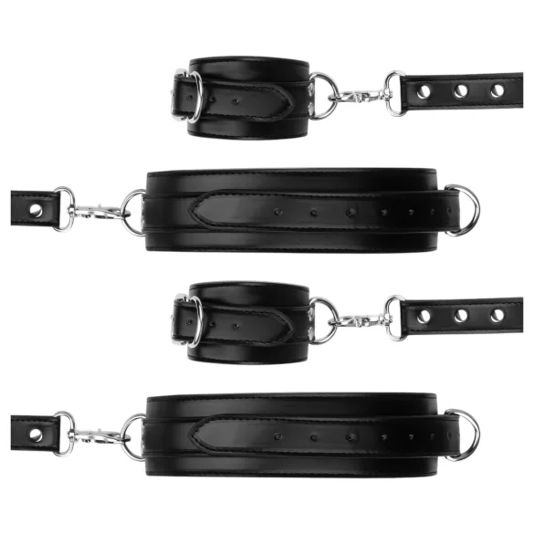 Bedroom Fantasies - pouta na zápěstí a stehna - černá