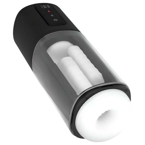 CRUIZR CX11 - vyhřívaný masturbátor s utažením - černý