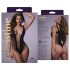 Christine - hluboký výstřih síťovaný body (černá) - XS-XL