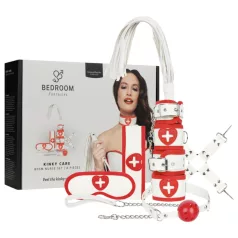   Bedroom Fantasies - kostým zdravotní sestřičky - 8 dílů - červená/bílá