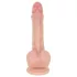 Real Fantasy Declan - realistický dildo s předkožkou (tělová barva) - 18 cm