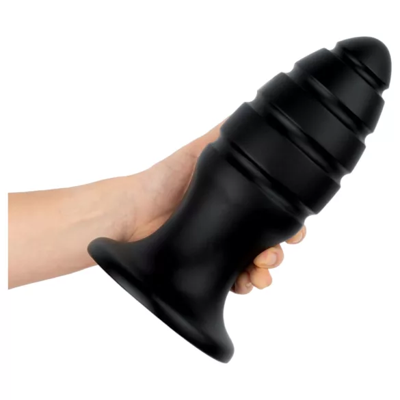 BUTTR Aftershock - obří anální plug (černý) - 23 cm