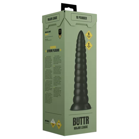 BUTTR Caterpiller - obří anální kolík (černý) - 29 cm