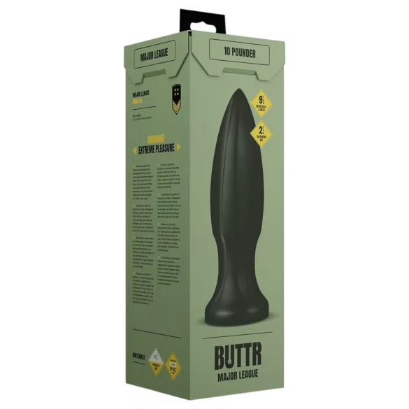 BUTTR Huge Explosive II - obří anální kolík (černý) - 29 cm