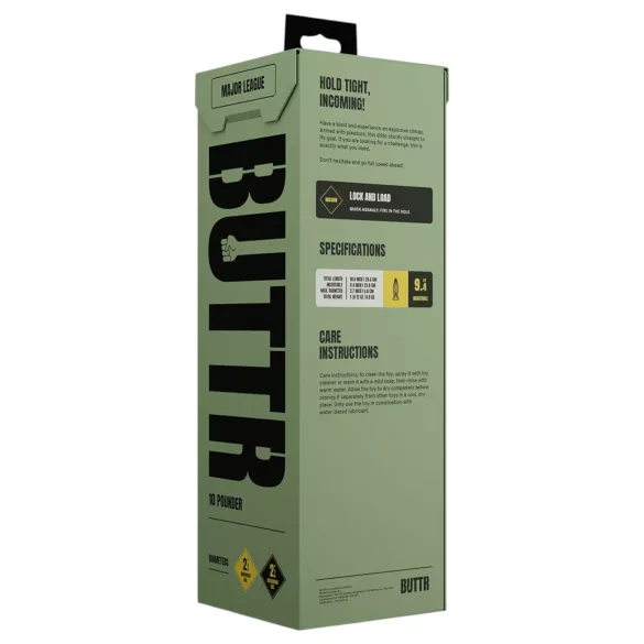 BUTTR Huge Explosive II - obří anální kolík (černý) - 29 cm