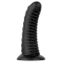 BUTTR Double Ribbed - obrovský rýhovaný anální kolík (černý) - 26 cm