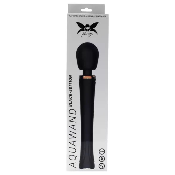 Pixey Aquawand - vodotěsný masážní vibrátor (černý)